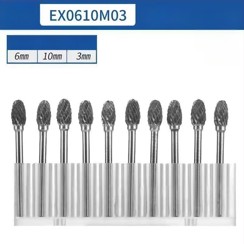 Σετ περιστροφικών καρβιδικών φρεζών για μεταλλική λείανση και γυάλισμα — Υλικό: βολφραμικό καρβίδιο; Συμβατό με ηλεκτρικό φρέζερ