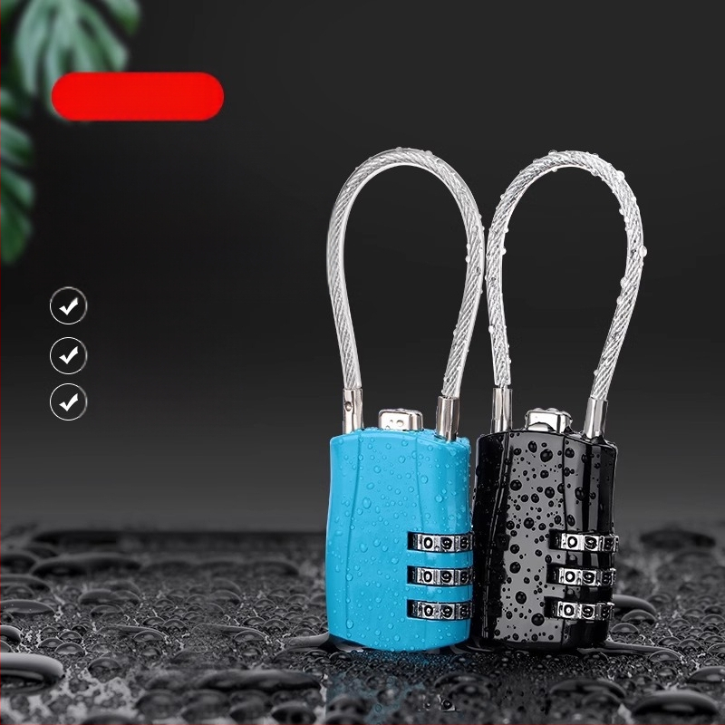 Κλειδαριά με κωδικό και συρματόσκοινί – μεταλλική, αδιάβροχη, ανθεκτική στη διάβρωση