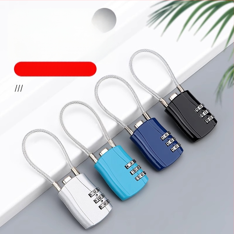 Κλειδαριά με κωδικό και συρματόσκοινί – μεταλλική, αδιάβροχη, ανθεκτική στη διάβρωση