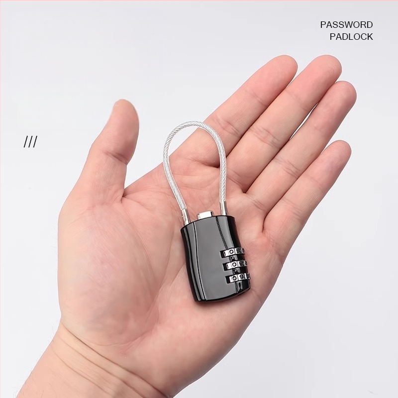 Κλειδαριά με κωδικό και συρματόσκοινί – μεταλλική, αδιάβροχη, ανθεκτική στη διάβρωση