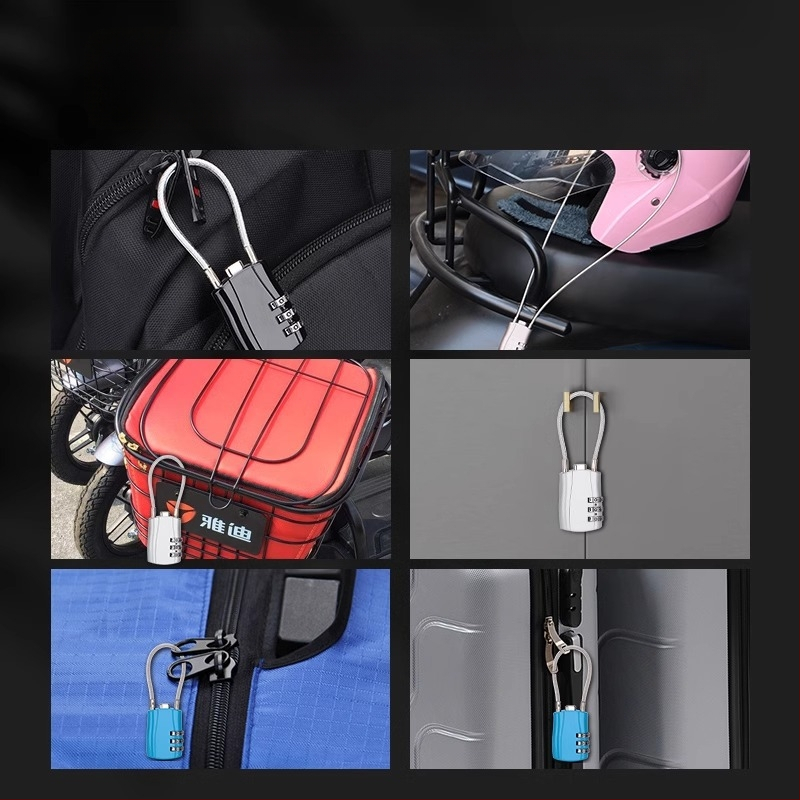 Κλειδαριά με κωδικό και συρματόσκοινί – μεταλλική, αδιάβροχη, ανθεκτική στη διάβρωση