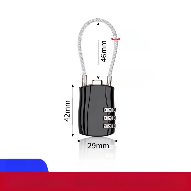 Κλειδαριά με κωδικό και συρματόσκοινί – μεταλλική, αδιάβροχη, ανθεκτική στη διάβρωση