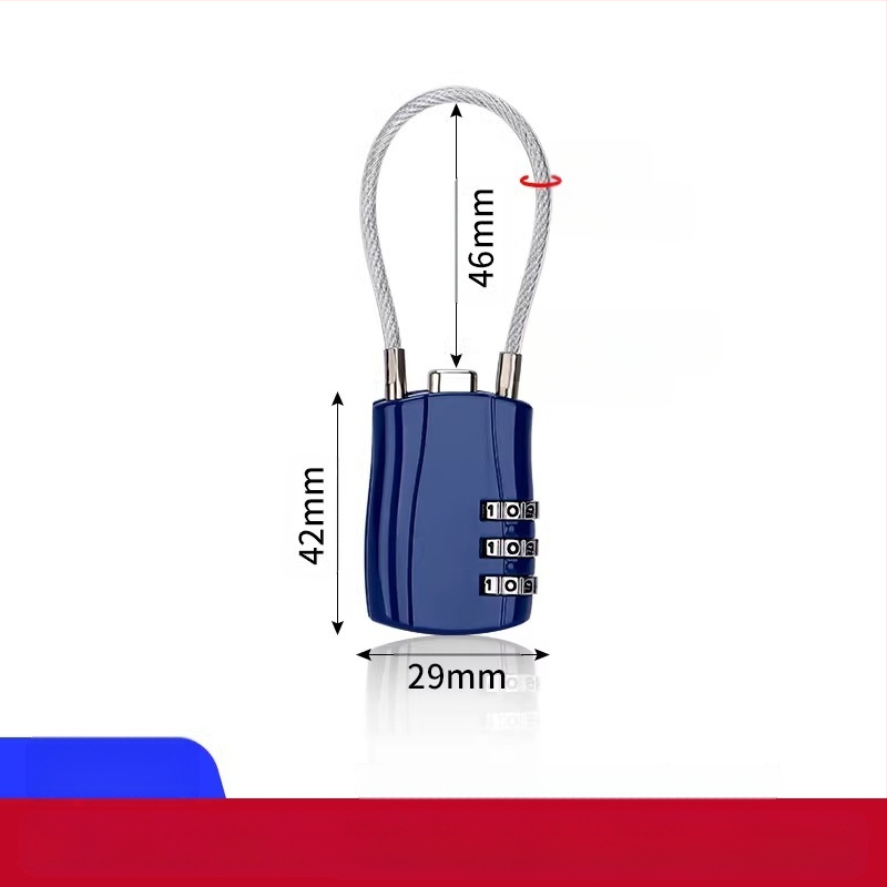 Κλειδαριά με κωδικό και συρματόσκοινί – μεταλλική, αδιάβροχη, ανθεκτική στη διάβρωση
