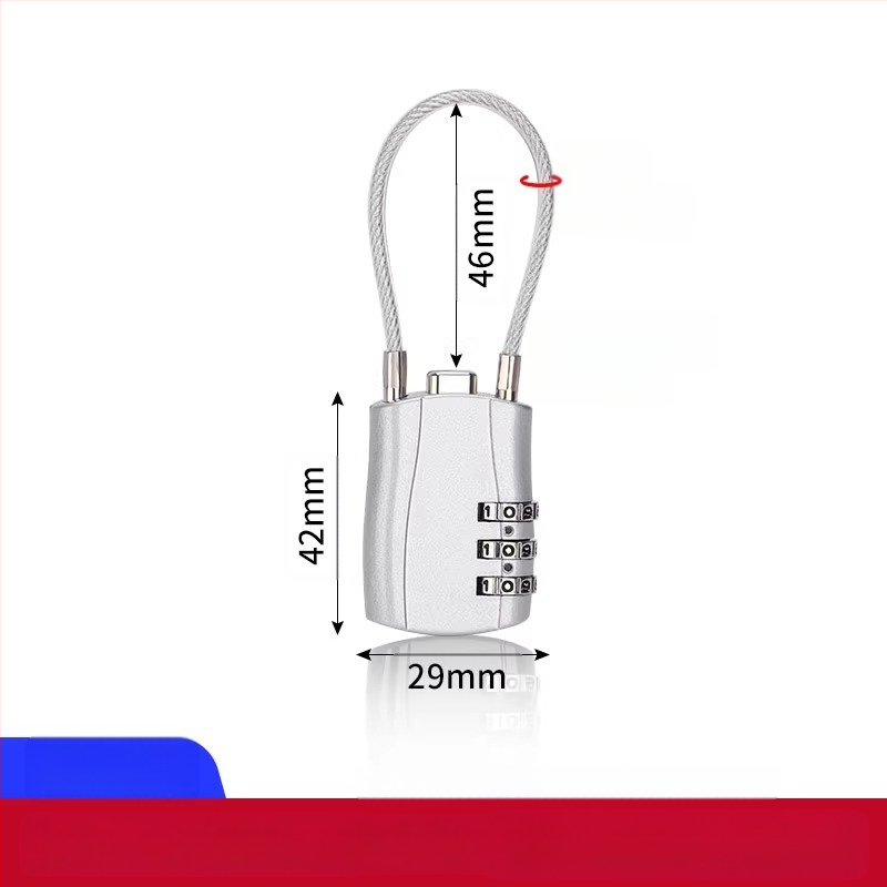 Κλειδαριά με κωδικό και συρματόσκοινί – μεταλλική, αδιάβροχη, ανθεκτική στη διάβρωση