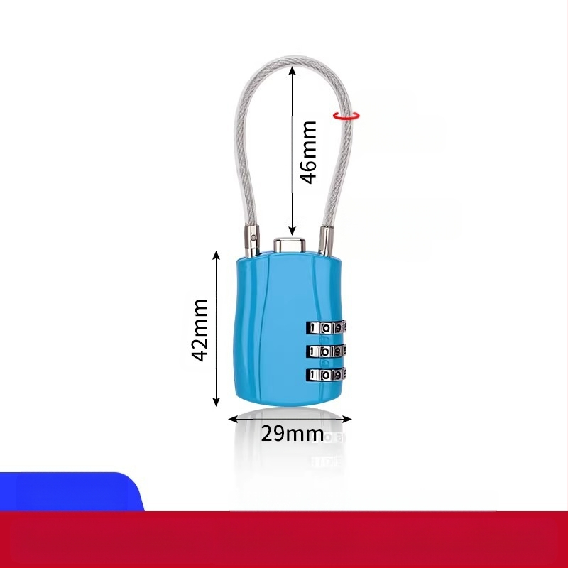 Κλειδαριά με κωδικό και συρματόσκοινί – μεταλλική, αδιάβροχη, ανθεκτική στη διάβρωση