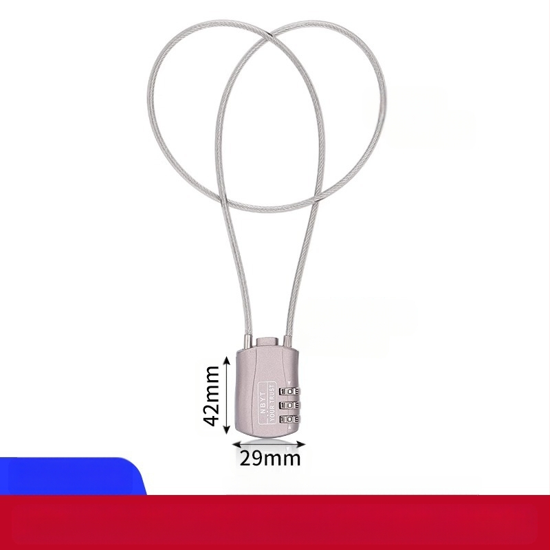 Κλειδαριά με κωδικό και συρματόσκοινί – μεταλλική, αδιάβροχη, ανθεκτική στη διάβρωση