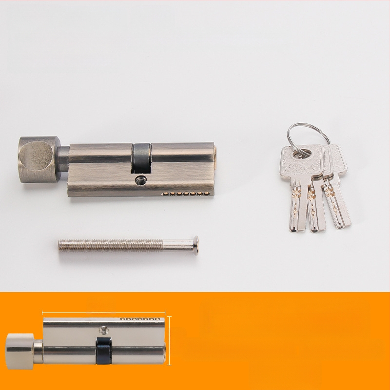 Κυλινδρος κλειδώματος PH-668, κατασκευή από κράμα χαλκού-ψευδαργύρου-αλουμινίου, μάρκα Flat Ring, κατάλληλο για εσωτερικές πόρτες, μοντέρνο μινιμαλιστικό στυλ