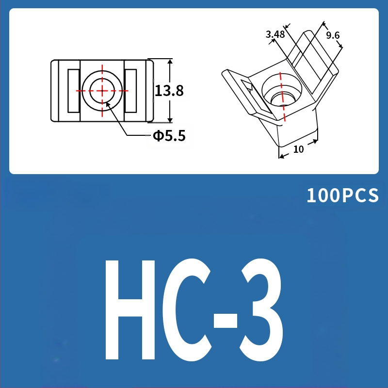 Saddle Holder; διαχείριση και στερέωση καλωδίων; Μοντέλο HC Saddle Holder; Μάρκα Ba Control Electric
