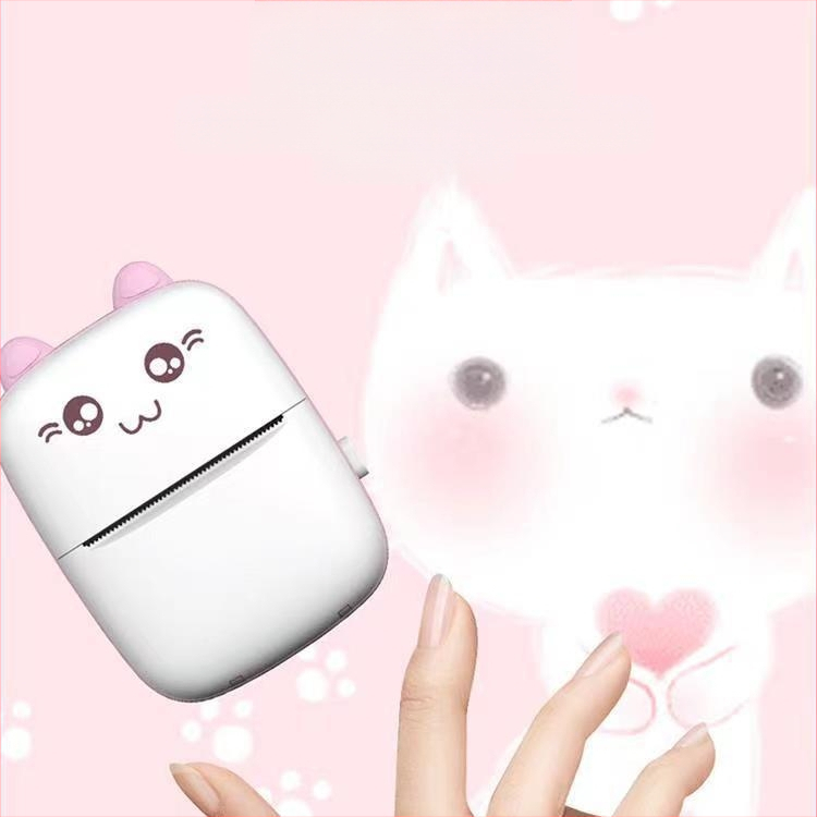 Μικρός φορητός εκτυπωτής ετικετών για λάθη στα μαθήματα — θερμικός εκτυπωτής με Bluetooth/USB, μορφή 75×30 мм, χωρητικότητα χαρτιού 57×25 мм, υποστήριξη εφαρμογής