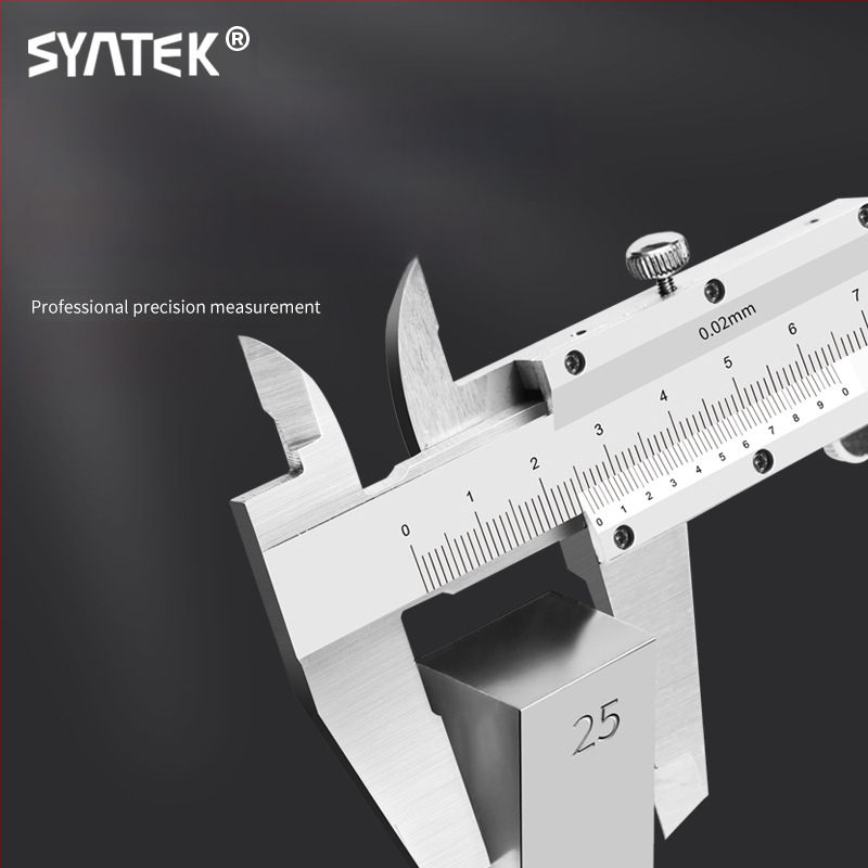Syntek верниер штангенциркул, неръждаема стомана, затворен тип, индустриално качество