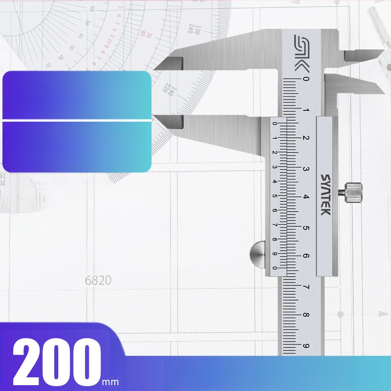 Syntek верниер штангенциркул, неръждаема стомана, затворен тип, индустриално качество