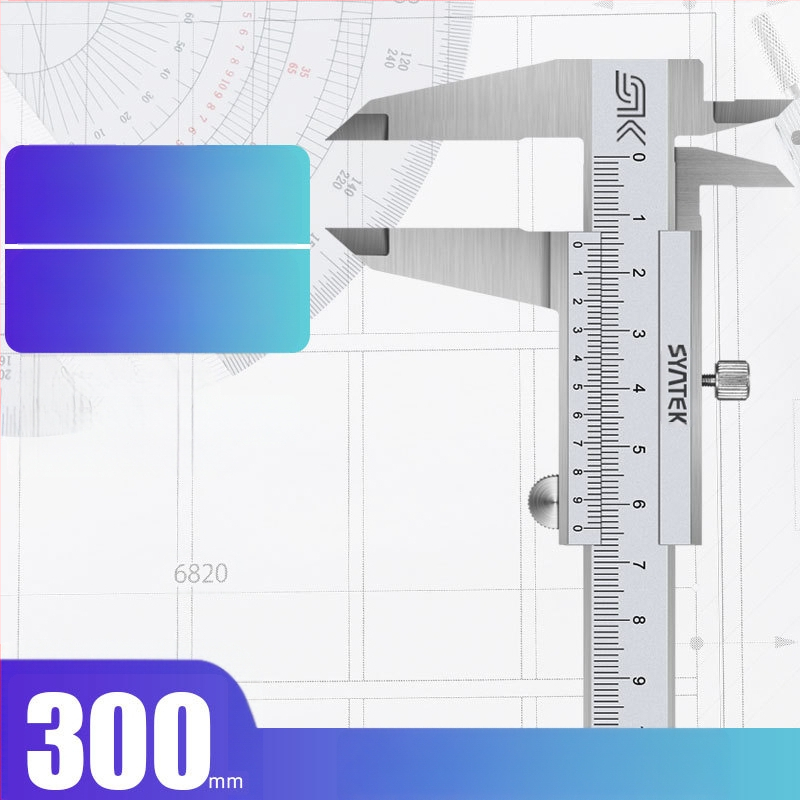 Syntek верниер штангенциркул, неръждаема стомана, затворен тип, индустриално качество