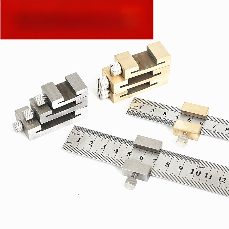 Χάρακας από ανοξείδωτο ατσάλι με μπλοκ τοποθέτησης και περιοριστή – για ξυλουργικές εφαρμογές, κλίμακα μετρική και ίντσες