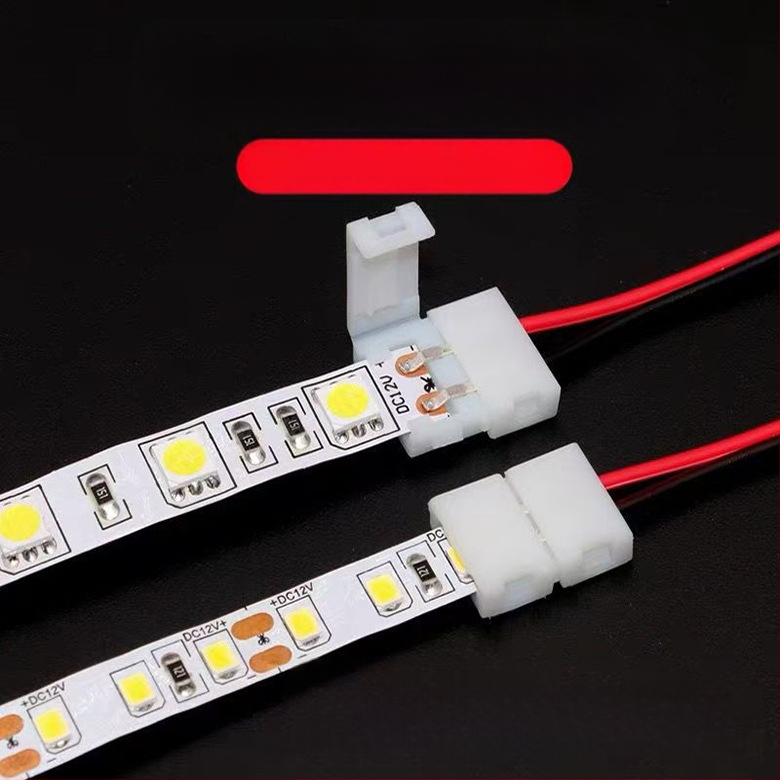 Σύνδεσμος LED λωρίδας χωρίς συγκόλληση, με κλιπ στερέωσης και κεφαλή κρυστάλλου, σε γυμνή πλακέτα, χαμηλή τάση