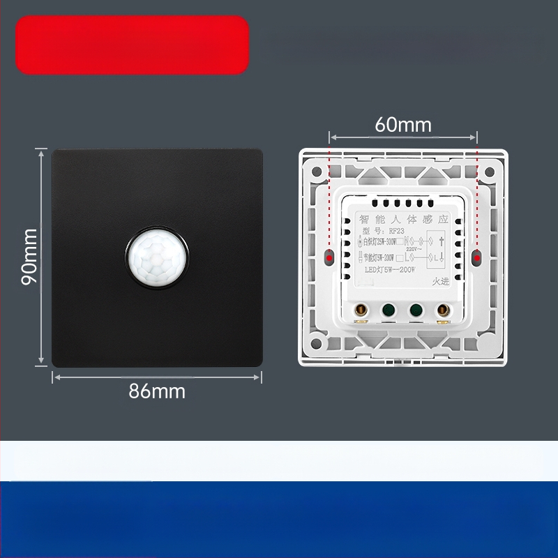 Αισθητήρας κίνησης υπέρυθρων με καθυστέρηση 1,5 δευτερόλεπτα, εύρος τάσης 0-440 V