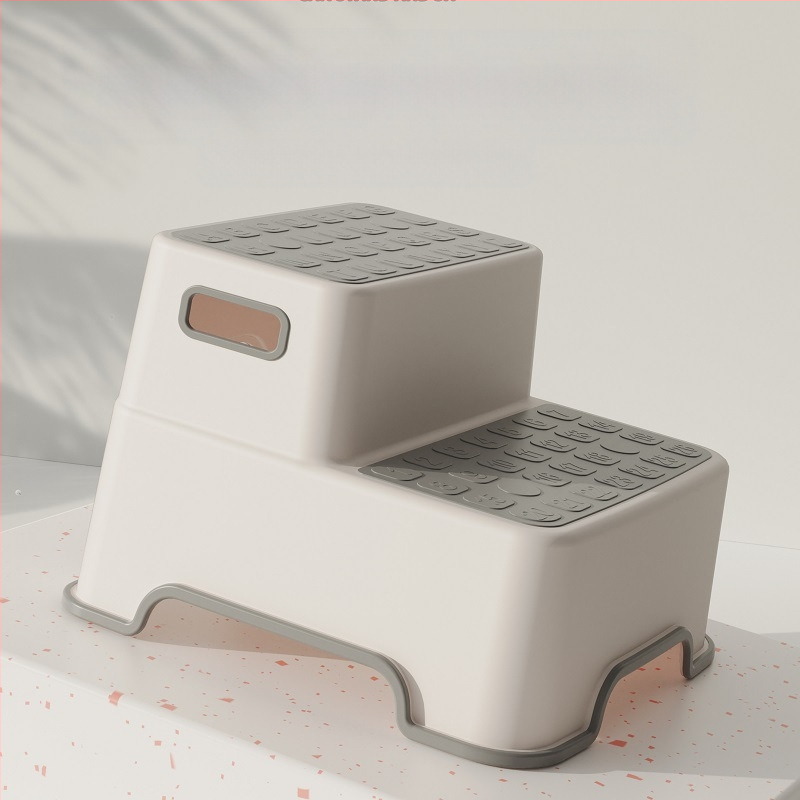 Scăunel de toaletă cu trepte duble pentru spălatul mâinilor, crește înălțimea, scaun de baie antiaderent, din plastic, origine Zhejiang, brand Little Sugar Boy