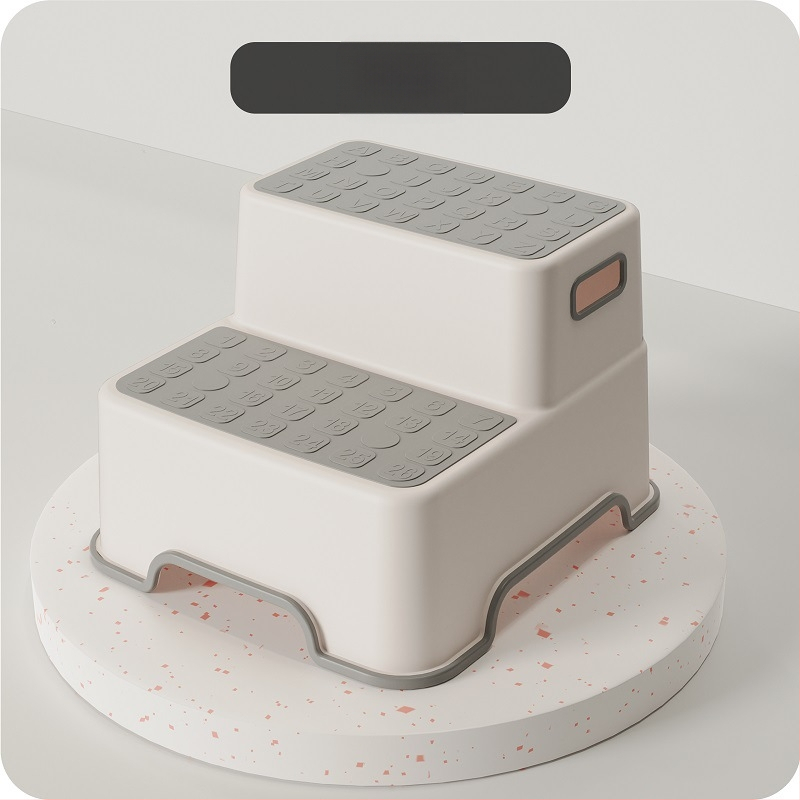 Scăunel de toaletă cu trepte duble pentru spălatul mâinilor, crește înălțimea, scaun de baie antiaderent, din plastic, origine Zhejiang, brand Little Sugar Boy