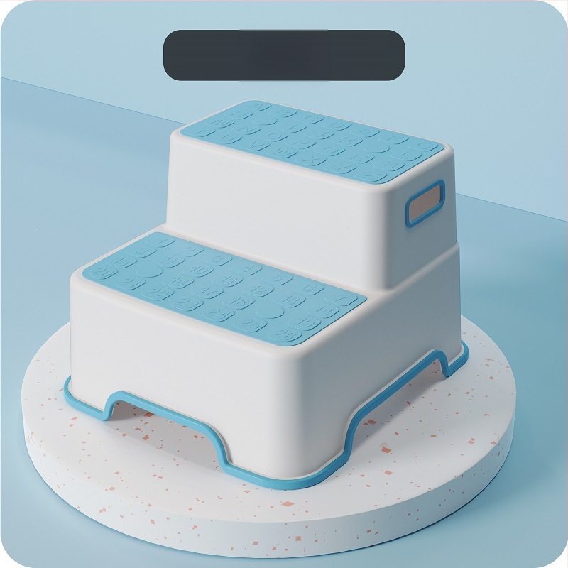 Scăunel de toaletă cu trepte duble pentru spălatul mâinilor, crește înălțimea, scaun de baie antiaderent, din plastic, origine Zhejiang, brand Little Sugar Boy