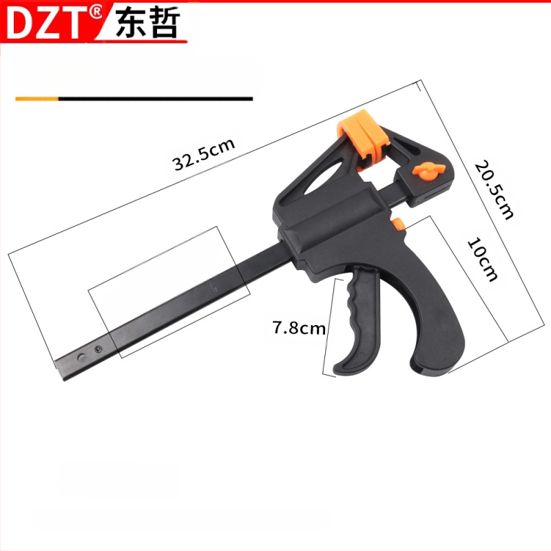 Дърводелска F‑щипка, 4–30 инча, пластмасова глава, марка DZT/Dongzhe