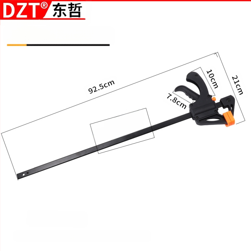 Дърводелска F‑щипка, 4–30 инча, пластмасова глава, марка DZT/Dongzhe