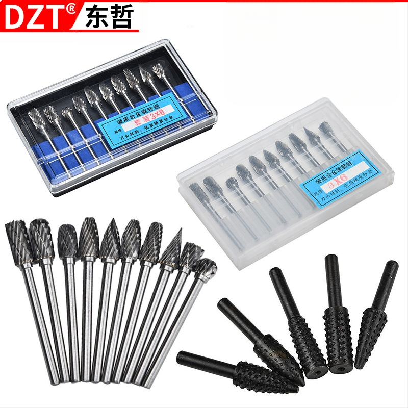 Puitöötluse pöörlevad lihvimisharjad – 10 tk, süsinikteras, kaubamärk DZT/Dongzhe