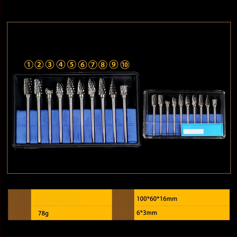 Puitöötluse pöörlevad lihvimisharjad – 10 tk, süsinikteras, kaubamärk DZT/Dongzhe