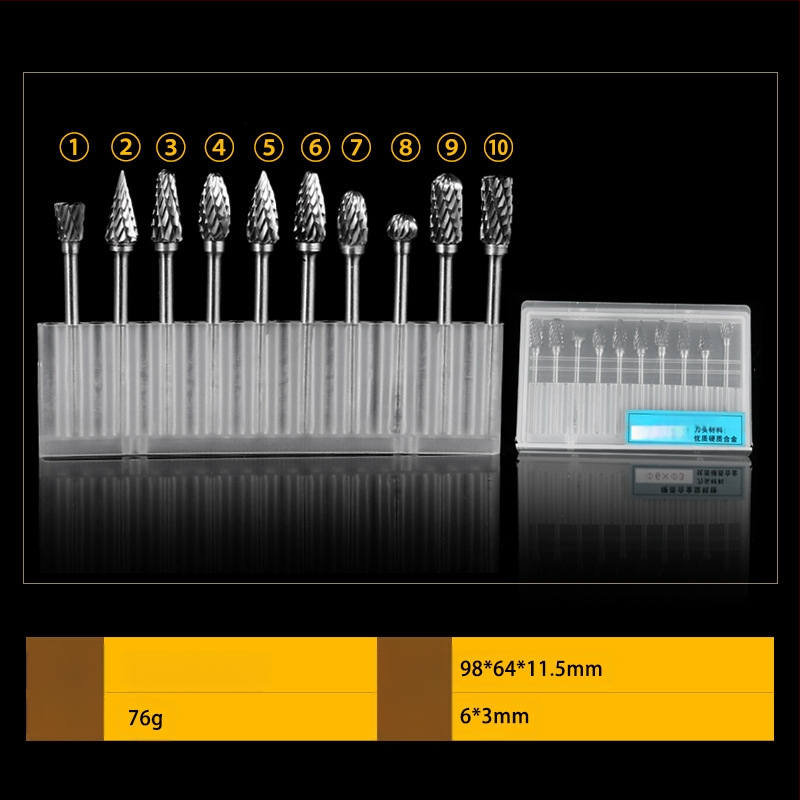 Puitöötluse pöörlevad lihvimisharjad – 10 tk, süsinikteras, kaubamärk DZT/Dongzhe