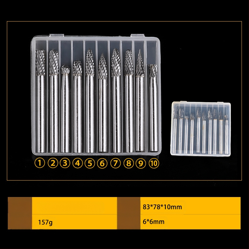 Puitöötluse pöörlevad lihvimisharjad – 10 tk, süsinikteras, kaubamärk DZT/Dongzhe