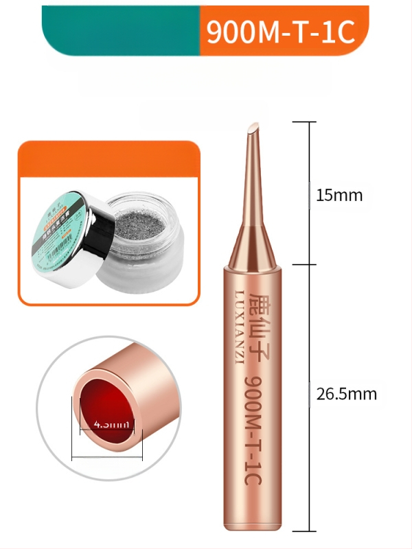 Vrh za lemilicu od čistog bakra, unutarnje grijanje, konstantna temperatura, oštar vrh, vrh u obliku kopita
