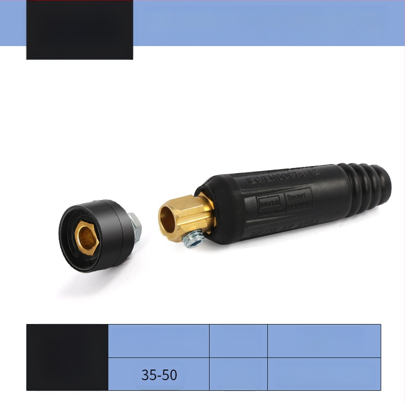 Заваръчен кабелен конектор с DKJ бърз щепсел, европейски стил, заваряване, марка Hua Xiao — DKJ10-25, DKJ35-50, DKJ50-70