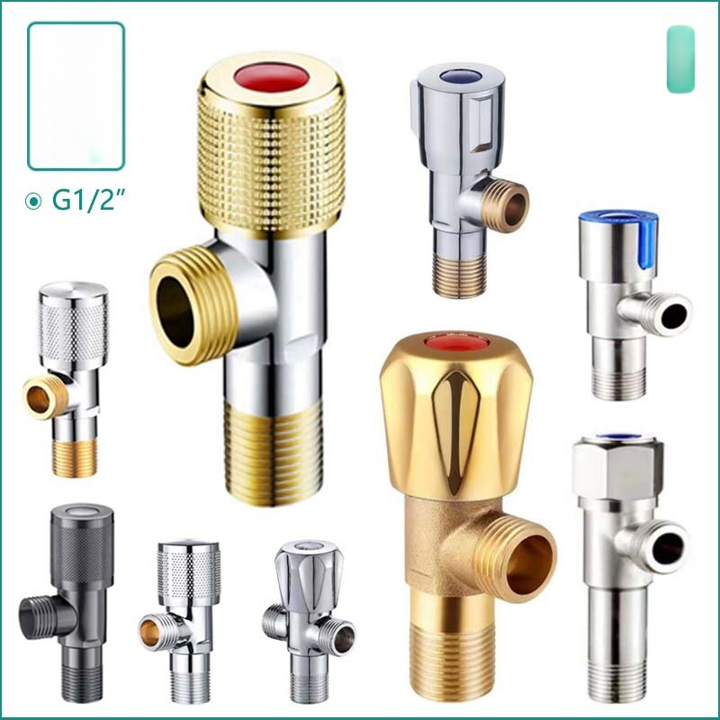 304 неръждаема стомана ъглов клапан с триходова функция, стенен монтаж, за тоалетна, водонагревател и смесител, работно налягане 0.8 MPa