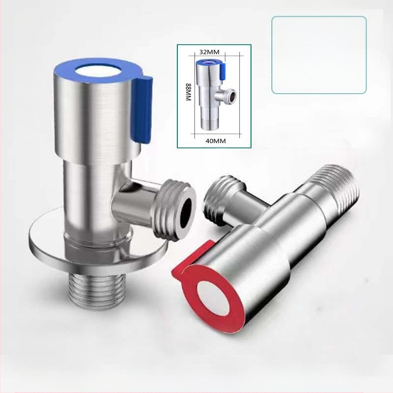 304 неръждаема стомана ъглов клапан с триходова функция, стенен монтаж, за тоалетна, водонагревател и смесител, работно налягане 0.8 MPa