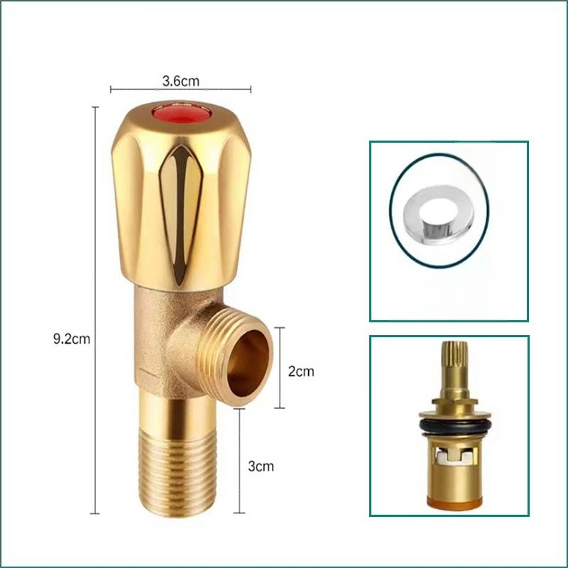 304 неръждаема стомана ъглов клапан с триходова функция, стенен монтаж, за тоалетна, водонагревател и смесител, работно налягане 0.8 MPa