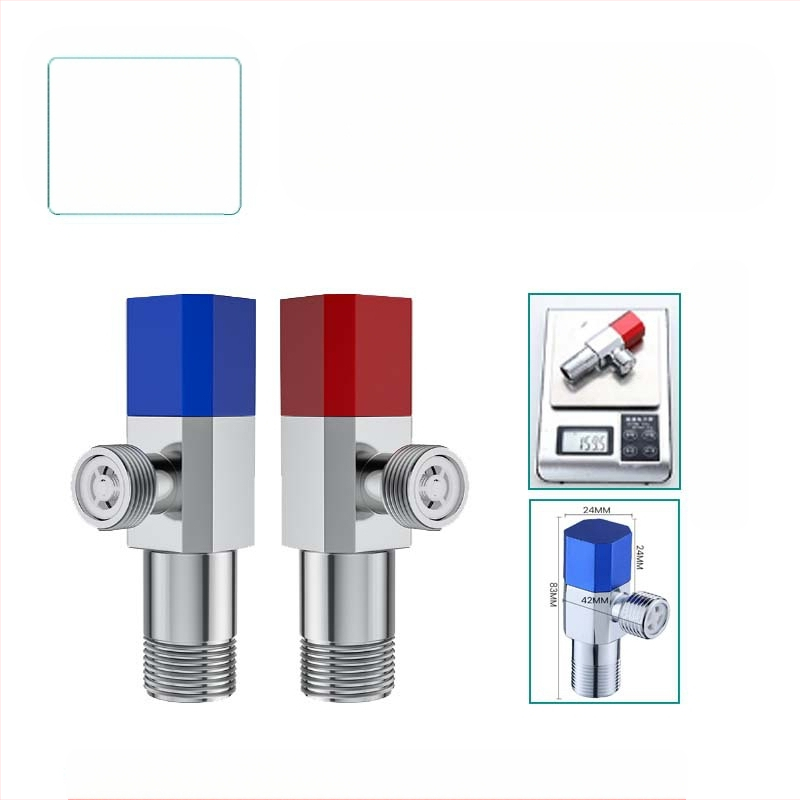 304 неръждаема стомана ъглов клапан с триходова функция, стенен монтаж, за тоалетна, водонагревател и смесител, работно налягане 0.8 MPa