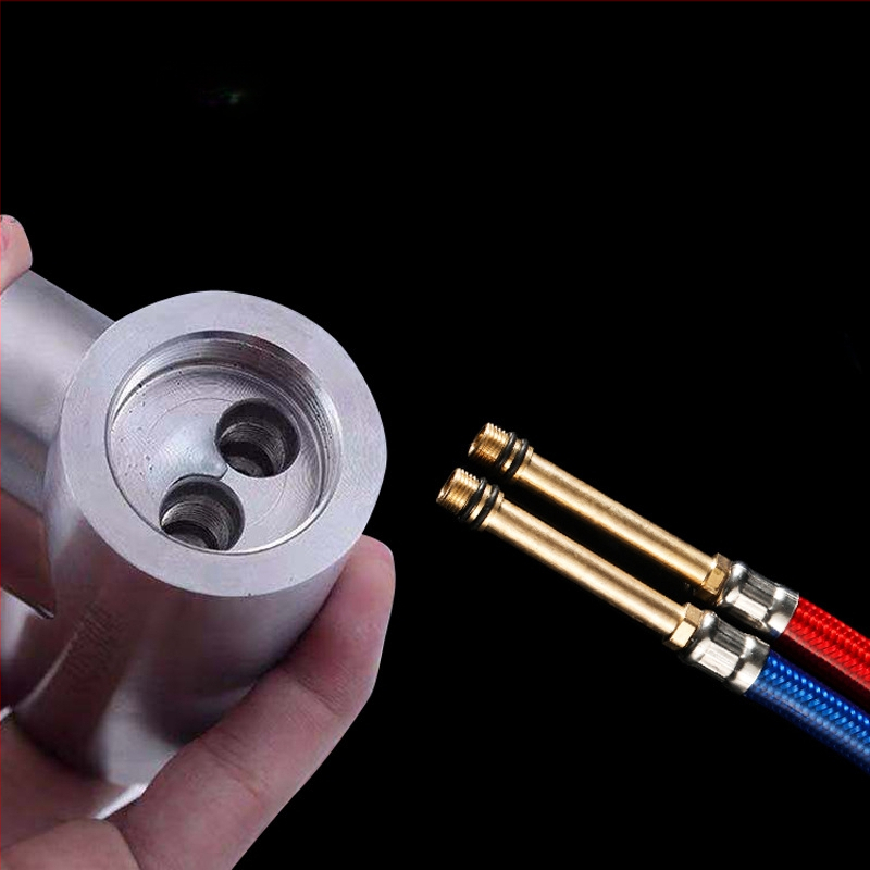 Furtun flexibil din oțel inoxidabil, vârf ascuțit, corp metalic rezistent la explozie, intrare apă cu o singură gaură pentru robinet de bucătărie (apă caldă/rece)