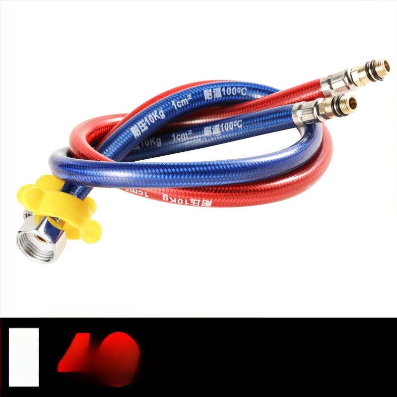 Furtun flexibil din oțel inoxidabil, vârf ascuțit, corp metalic rezistent la explozie, intrare apă cu o singură gaură pentru robinet de bucătărie (apă caldă/rece)