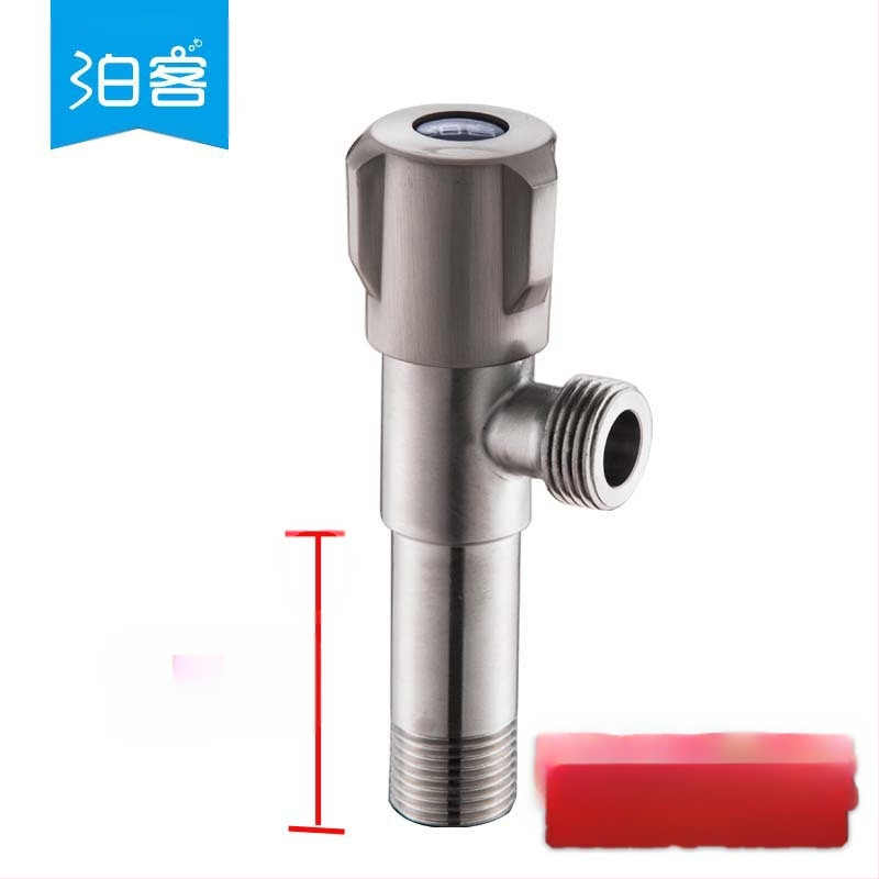 304 неръждаема стомана ъглова клапан с удължено тяло, двойно водоснабдяване и двойно управление за водогреатели и тоалетни