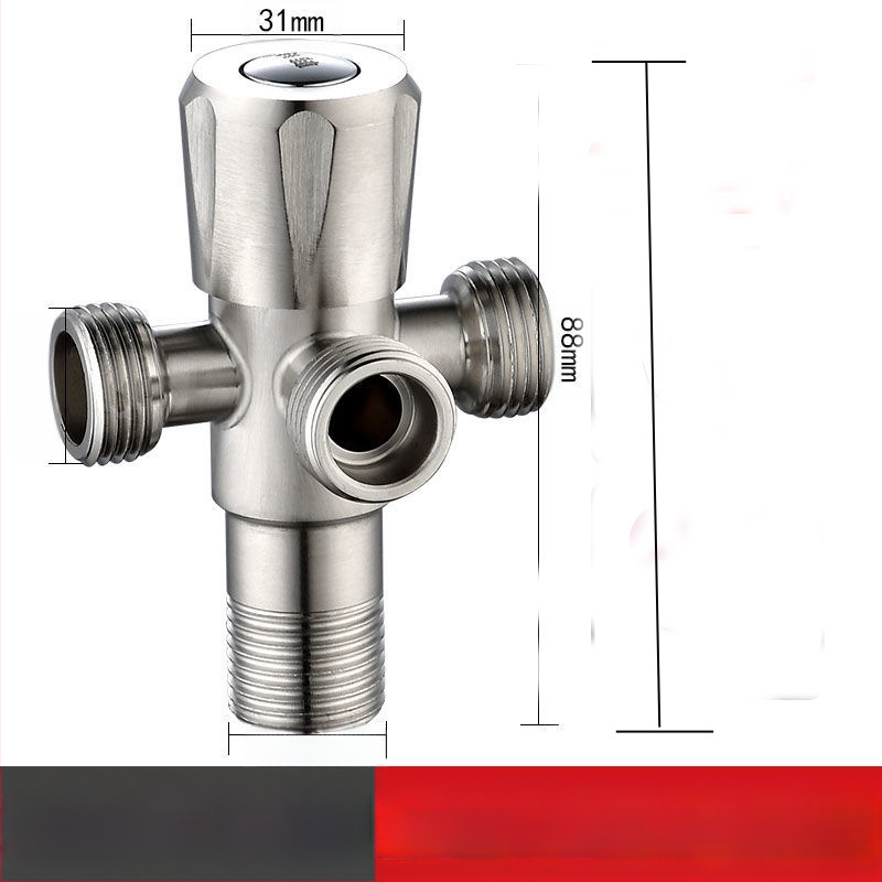 304 неръждаема стомана ъглова клапан с удължено тяло, двойно водоснабдяване и двойно управление за водогреатели и тоалетни