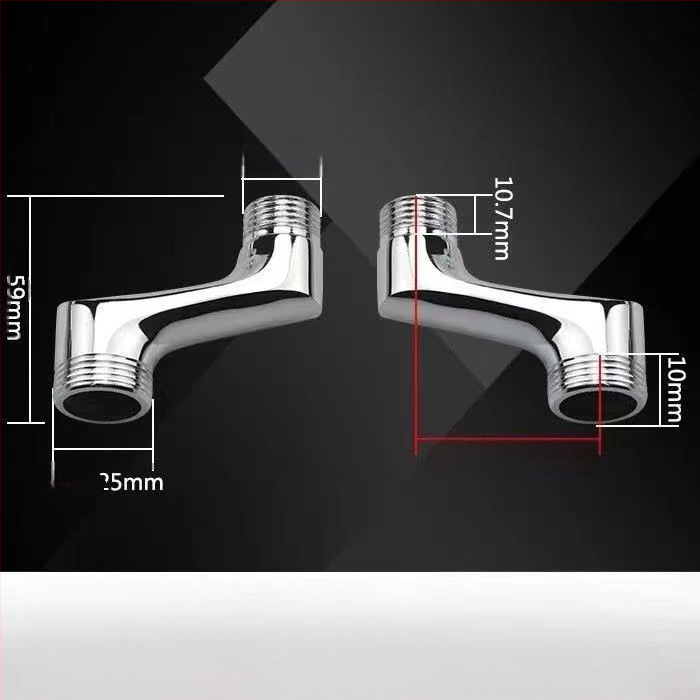 Vaskist universaalne nurga dušivalve paigaldustarvik, seinale sisse ehitatud, pikendatud, reguleeritav nurk