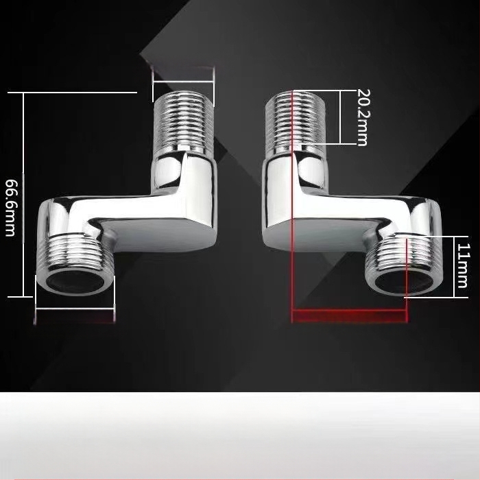 Vaskist universaalne nurga dušivalve paigaldustarvik, seinale sisse ehitatud, pikendatud, reguleeritav nurk