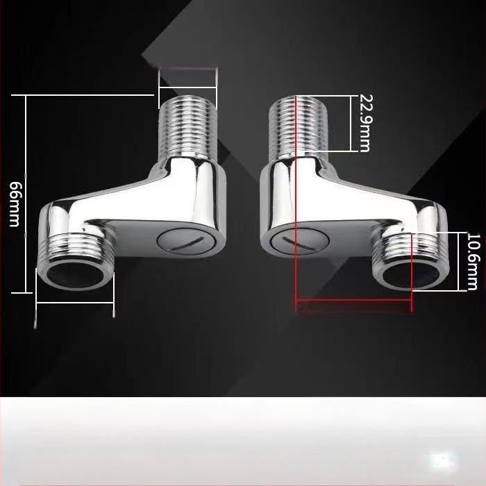 Vaskist universaalne nurga dušivalve paigaldustarvik, seinale sisse ehitatud, pikendatud, reguleeritav nurk