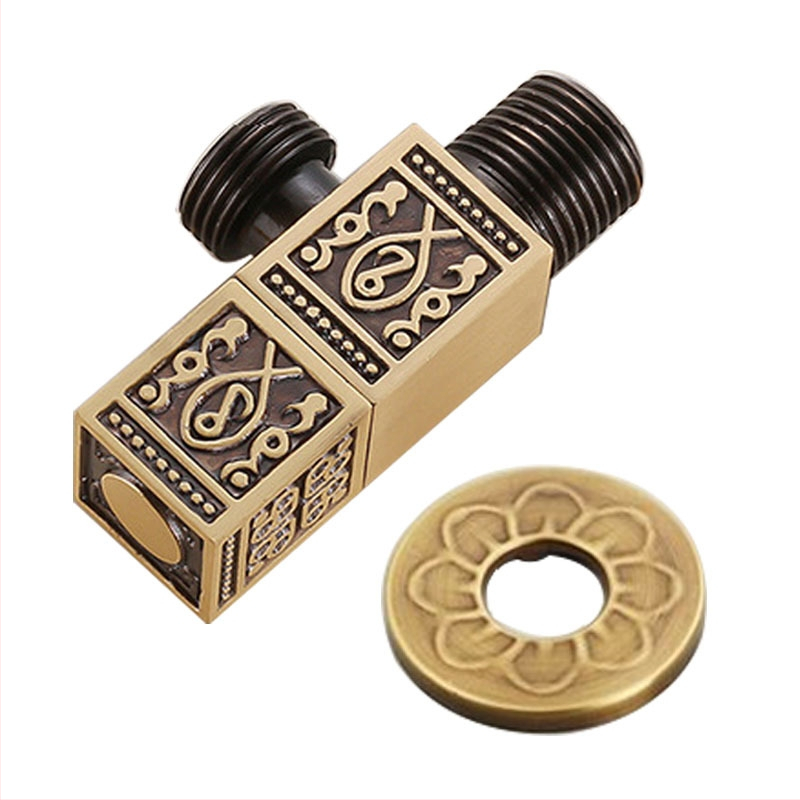 Месингова триъгълна клапа за вградена инсталация, за водоснабдяване на тоалет и бойлер