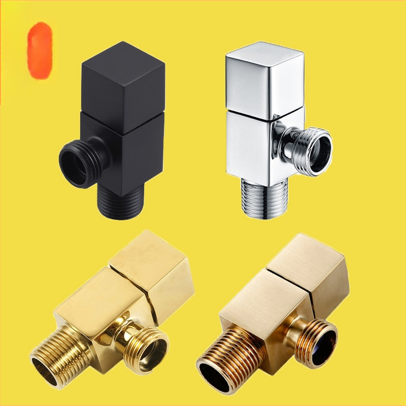 Меден триъгълен клапан, квадратен ъглов клапан за бойлер и тоалетна, модел ZDsjf06, материал: мед, монтаж: резба, приложение: бойлер, тоалетна и пералня, тегло 160 g