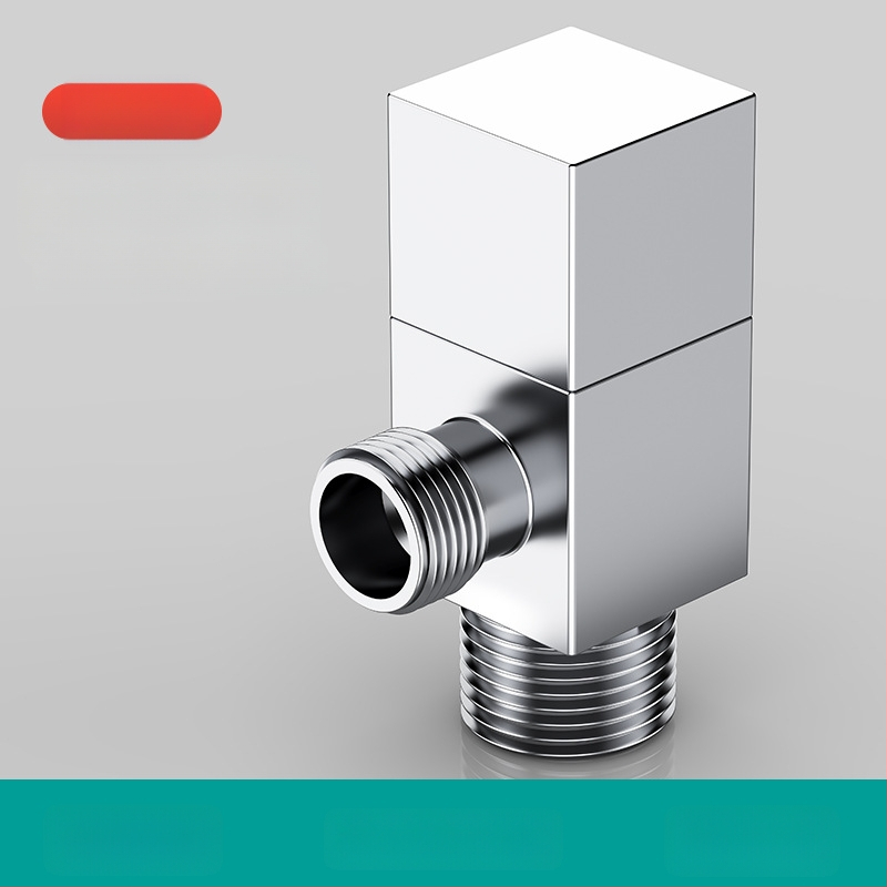 Меден триъгълен клапан, квадратен ъглов клапан за бойлер и тоалетна, модел ZDsjf06, материал: мед, монтаж: резба, приложение: бойлер, тоалетна и пералня, тегло 160 g