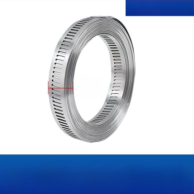 Bandă pentru gât din oțel inoxidabil 304, cu gaură prin, DIY-friendly, diametru de prindere reglabil, Mingshi