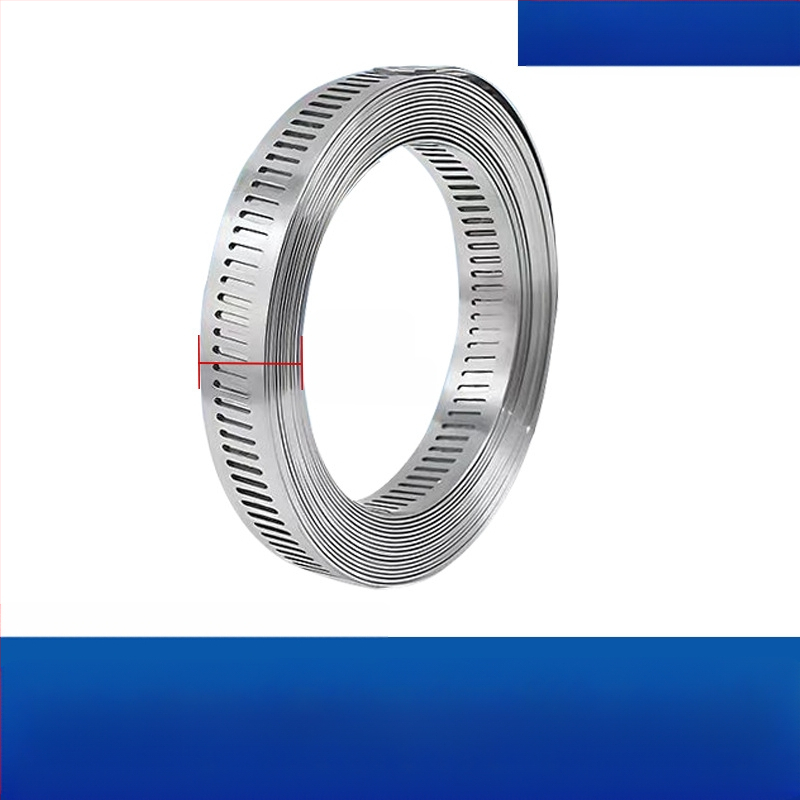 Bandă pentru gât din oțel inoxidabil 304, cu gaură prin, DIY-friendly, diametru de prindere reglabil, Mingshi