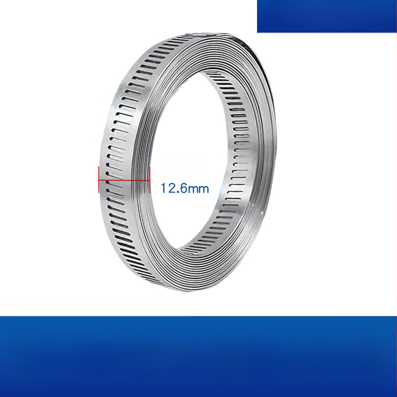 Bandă pentru gât din oțel inoxidabil 304, cu gaură prin, DIY-friendly, diametru de prindere reglabil, Mingshi