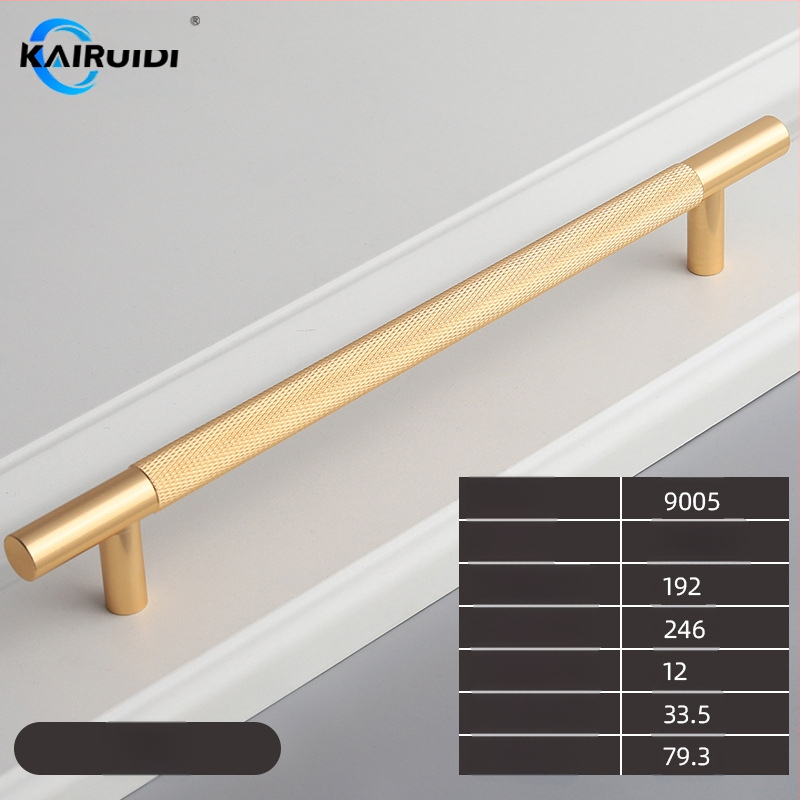 Rokturis garderobes un skapja durvīm, alumīnija sakausējums, elektroplēšana, modelis 9005, zīmols Kairuiti, moderns minimalistisks stils, viegls luksuss