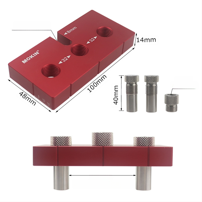 Găuritor vertical pentru lemn – instrument multifuncțional cu piese încorporate pentru știfturi rotunde și poziționarea liniilor