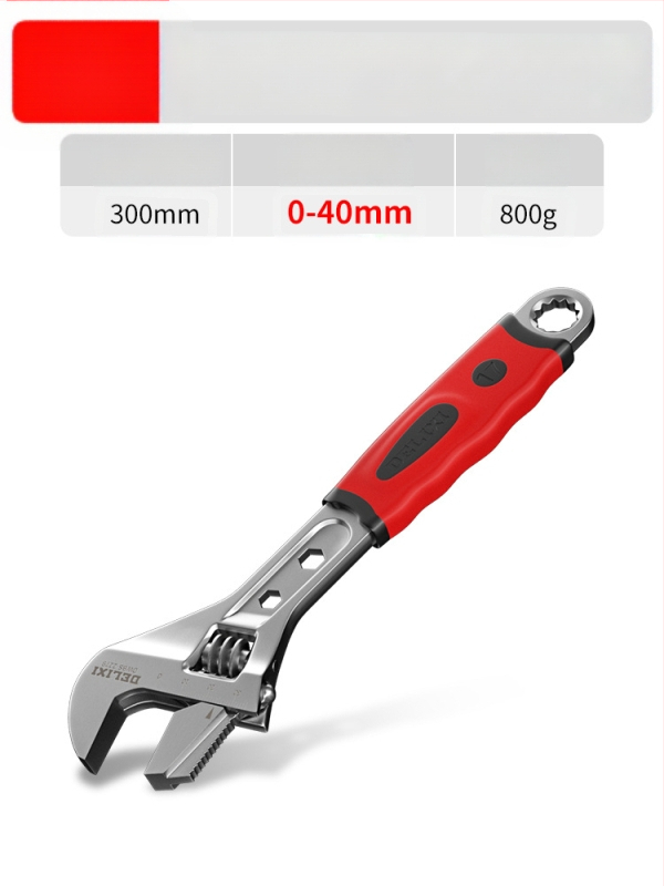 Állítható csavarkulcs nagy nyílással, többfunkciós kéziszerszám, króm-vanádium acél